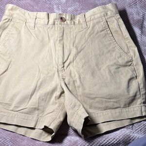 Crown & Ivy Men's Beige Flat Front Shorts